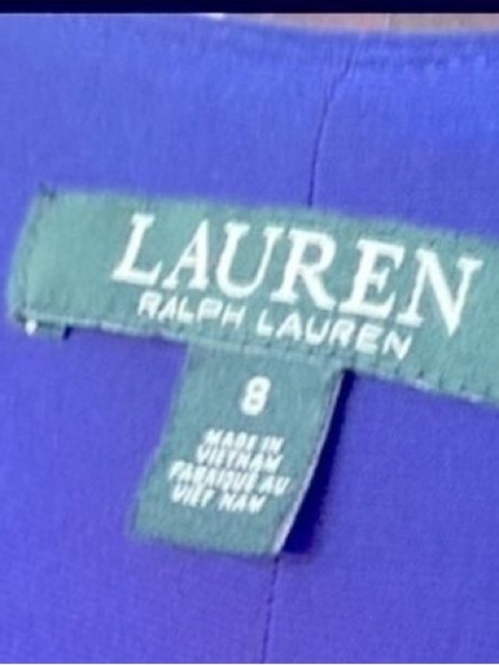 Ralph Lauren Formal Royal Blue Dress Floor Length Gown Wrap Ruffle + Flutter 8 - Picture 9 of 12